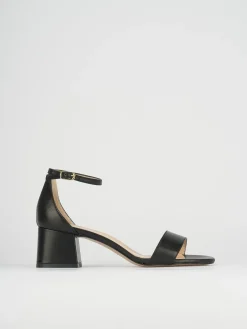 Sandali tacco 5cm pelle nero