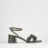 Sandali tacco 6cm pelle nero