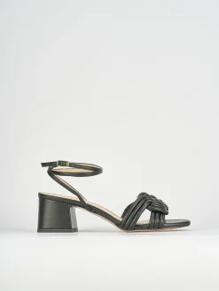 Sandali tacco 6cm pelle nero