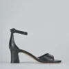 Sandali tacco 5cm pelle nero