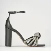 Sandali tacco 10cm pelle nero