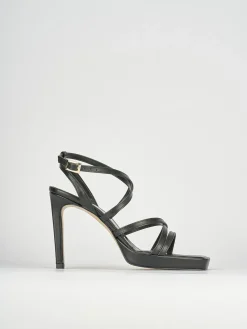 Sandali tacco 8cm pelle nero