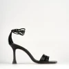 Sandali tacco 9cm pelle nero