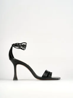 Sandali tacco 9cm pelle nero
