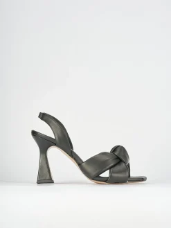 Sandali tacco 9cm pelle nero
