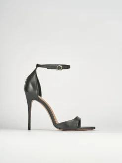 Sandali tacco 12cm pelle nero