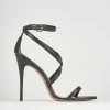 Sandali tacco 11cm pelle nero
