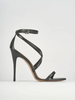 Sandali tacco 11cm pelle nero