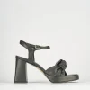 Sandali tacco 10cm pelle nero