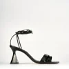 Sandali tacco 8cm pelle nero