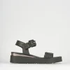 Sandali tacco 1cm pelle nero