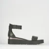 Sandali tacco 1cm pelle nero