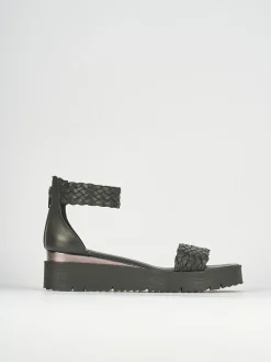 Sandali tacco 1cm pelle nero