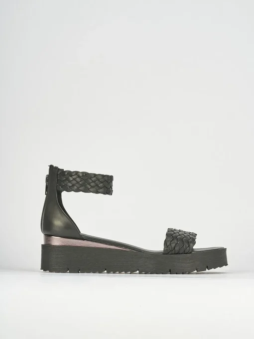 Sandali tacco 1cm pelle nero