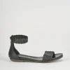 Sandali tacco 1cm pelle nero