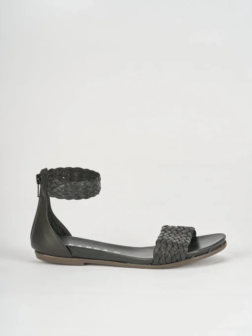 Sandali tacco 1cm pelle nero
