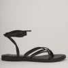 Sandali tacco 1cm pelle nero