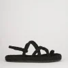 Sandali tacco 1cm pelle nero