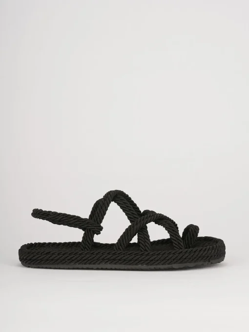 Sandali tacco 1cm pelle nero