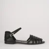 Sandali tacco 1cm pelle nero