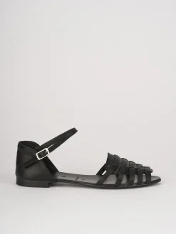 Sandali tacco 1cm pelle nero