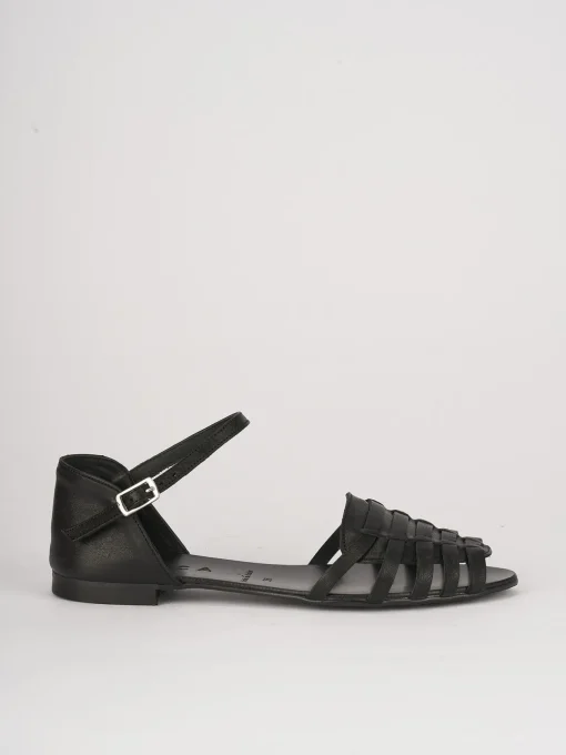 Sandali tacco 1cm pelle nero