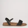 Sandali tacco 1cm pelle nero