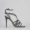 Sandali tacco 10cm pelle nero