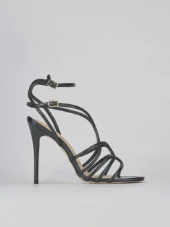 Sandali tacco 10cm pelle nero