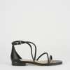 Sandali tacco 1cm pelle nero