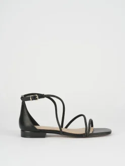 Sandali tacco 1cm pelle nero