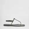 Sandali tacco 1cm pelle nero
