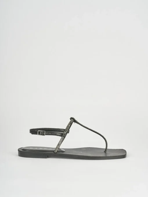 Sandali tacco 1cm pelle nero