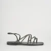 Sandali tacco 1cm pelle nero