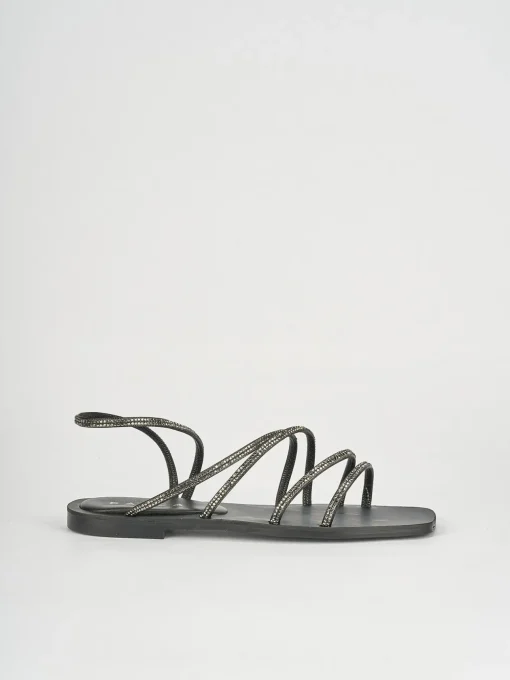 Sandali tacco 1cm pelle nero