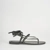 Sandali tacco 1cm pelle nero