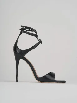 Sandali tacco 11cm pelle nero