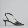 Sandali tacco 5cm pelle nero