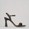 Sandali tacco 8cm pelle nero