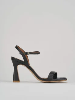 Sandali tacco 8cm pelle nero