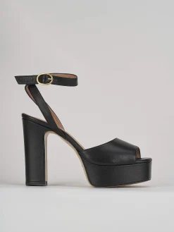 Sandali tacco 11cm pelle nero