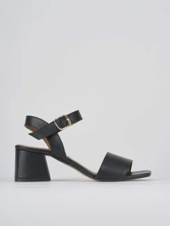 Sandali tacco 5cm pelle nero