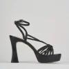 Sandali tacco 11cm pelle nero