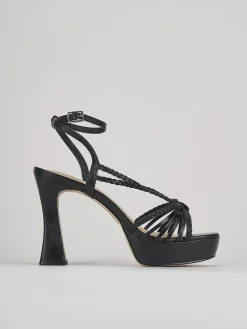 Sandali tacco 11cm pelle nero