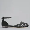 Sandali tacco 1cm pelle nero