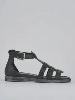 Sandali tacco 1cm pelle nero
