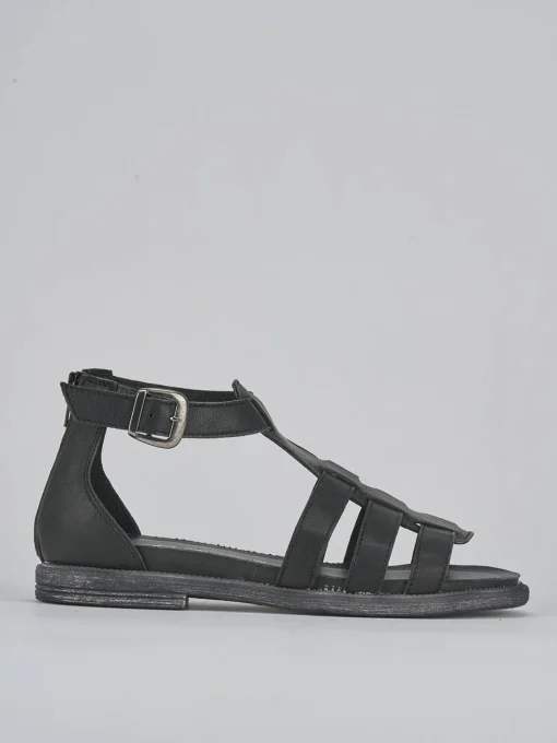 Sandali tacco 1cm pelle nero