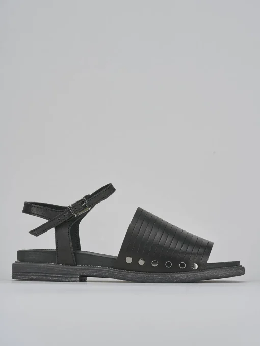 Sandali tacco 1cm pelle nero