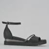 Sandali tacco 2cm pelle nero