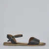 Sandali tacco 1cm pelle nero